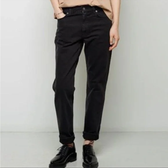 Acne Studio Boy Black Stretch Denim Jeans Women’s Size 30 - Picture 1 of 6